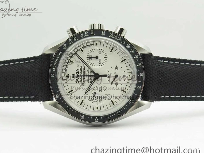 0723 Speedmaster SS Snoopy OMF Best Edition White Dial on Nylon Strap Manual Winding Chrono Movement WellDesigned 7990